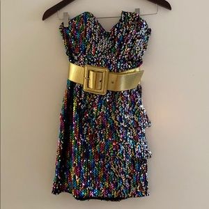 Forever21 Strapless Multicolor Dress